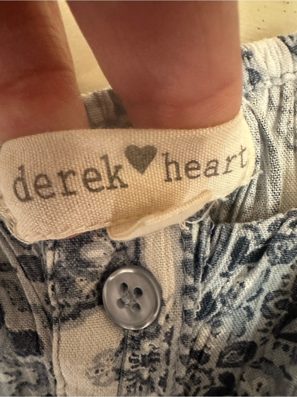 Derek Heart Light Blue Printed Handkerchief-Hem Midi Dress - Picture 5 of 6